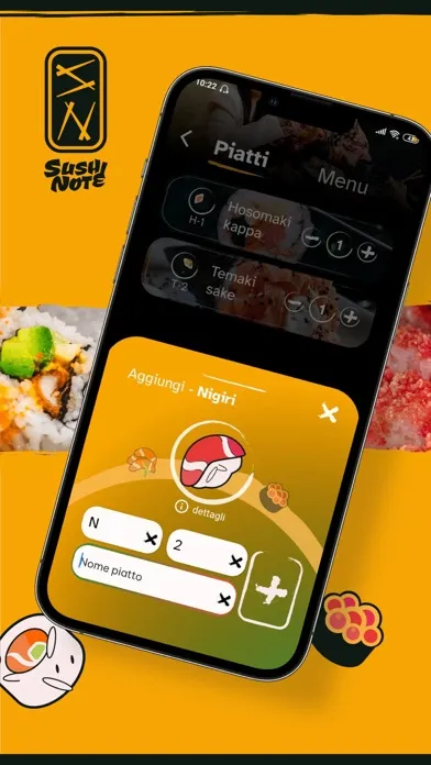 Capturas de tela do Sushi Note