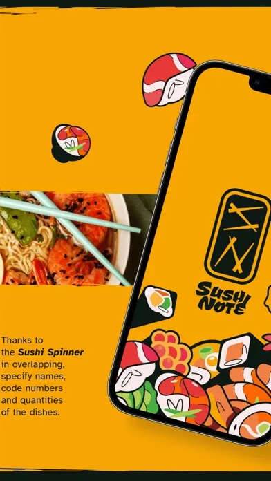 Capturas de tela do Sushi Note