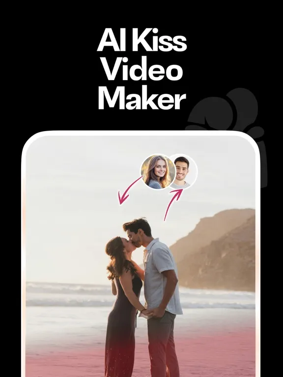 تصاویر AI Kiss: Hug Kiss Video Maker iPad 