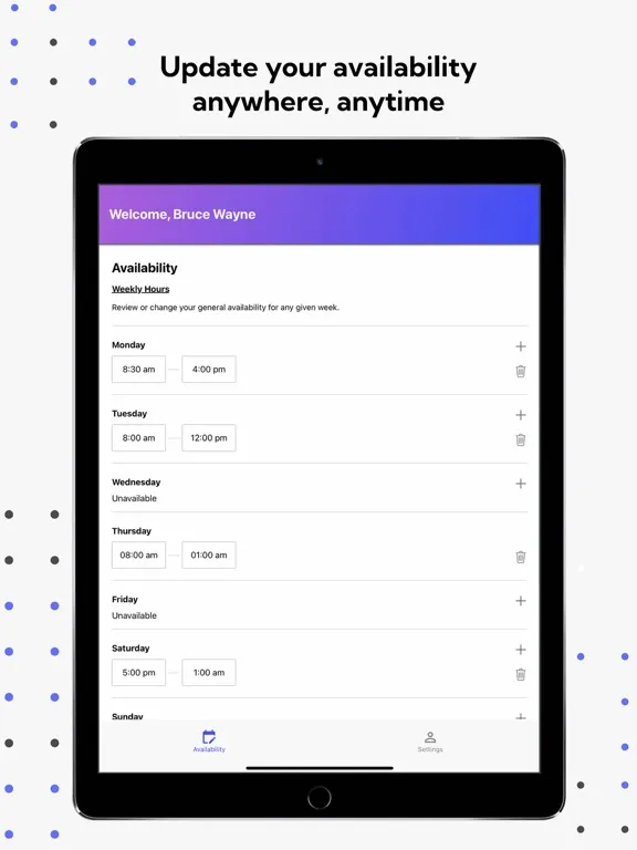 Lineup Employees iPad 应用截图
