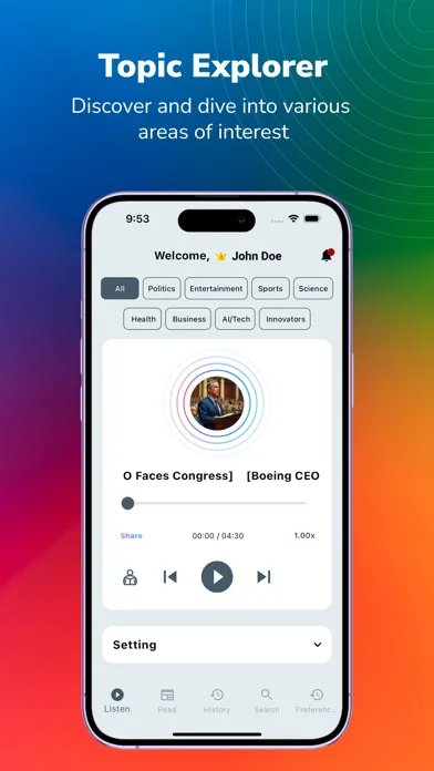Quik News - Podcasts & Debates سکرین شاٹس