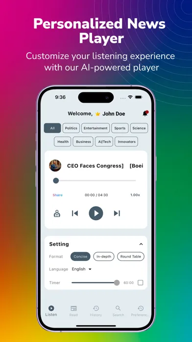 Quik News - Podcasts & Debates سکرین شاٹس