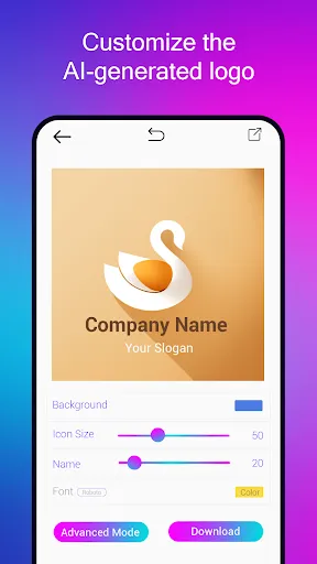 Ảnh chụp màn hình của Logo maker AI Logo generator