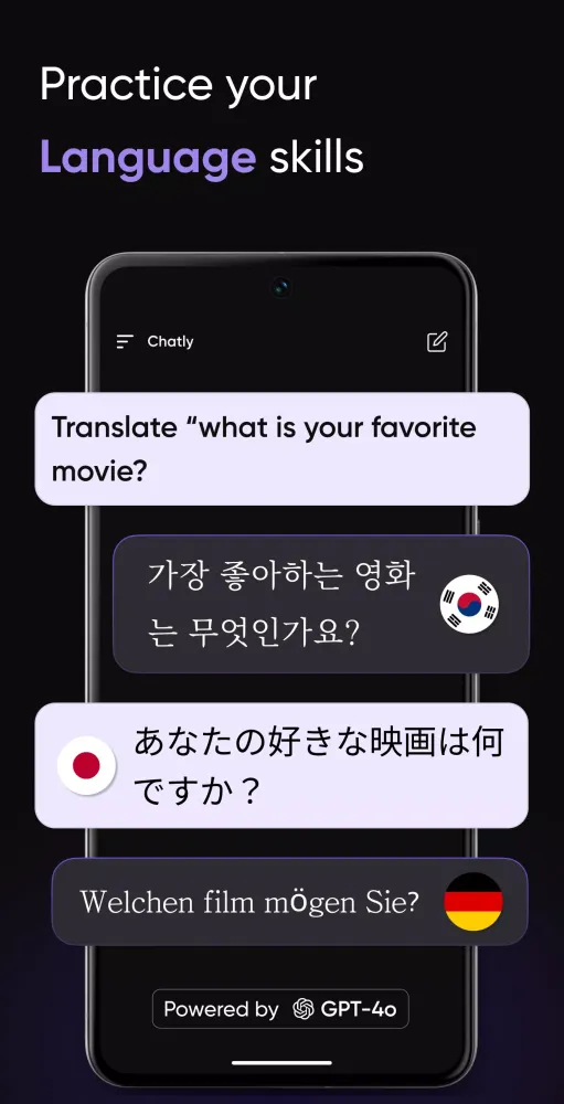 Скриншоты AI Chatbot - Chatly