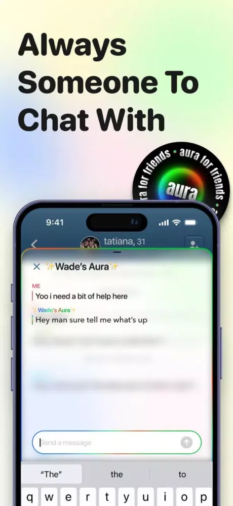 Screenshot di Aura - AI chat w/ friends