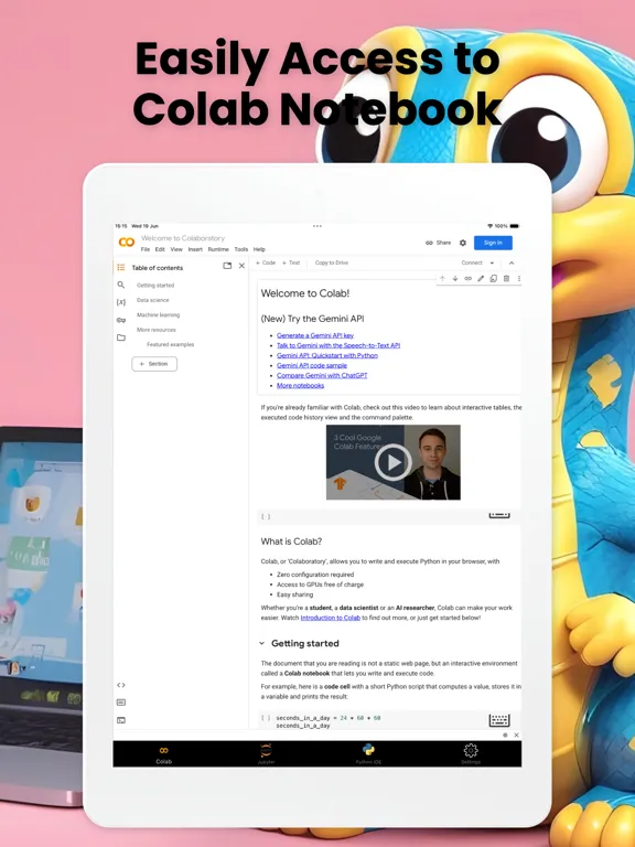 Tangkapan skrin Python3App - Python Coding IDE iPad