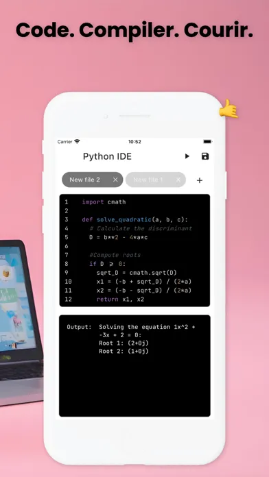 Tangkapan skrin Python3App - Python Coding IDE