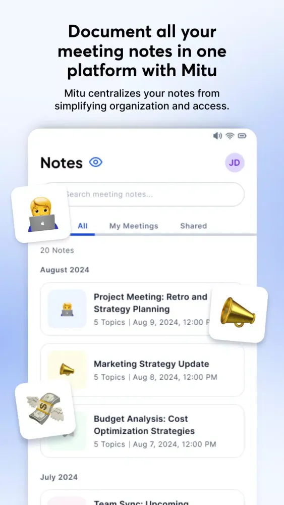 Meeting AI Screenshots