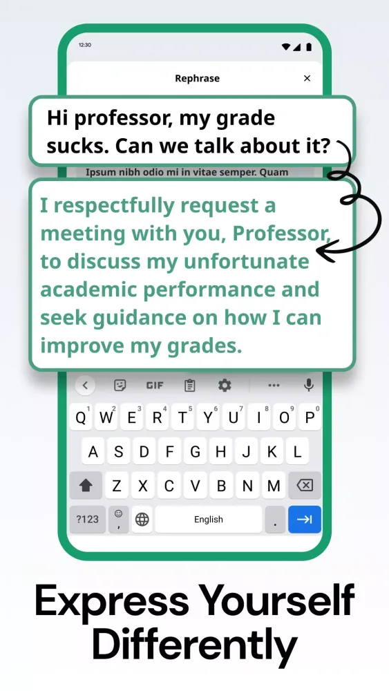 Tangkapan skrin Grammar Check