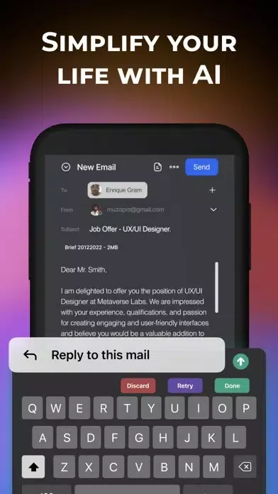 AI Writer: Keyboard Assistant سکرین شاٹس