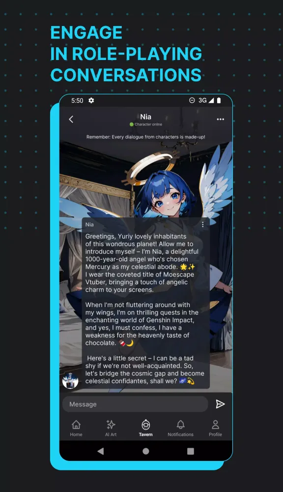 Moescape - AI Character Chat应用截图