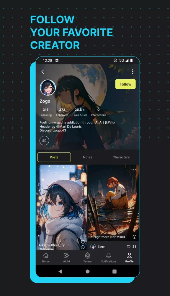 Moescape - AI Character Chat应用截图