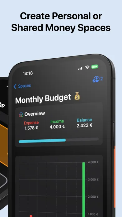 Expense Tracker Money Spaces Screenshots