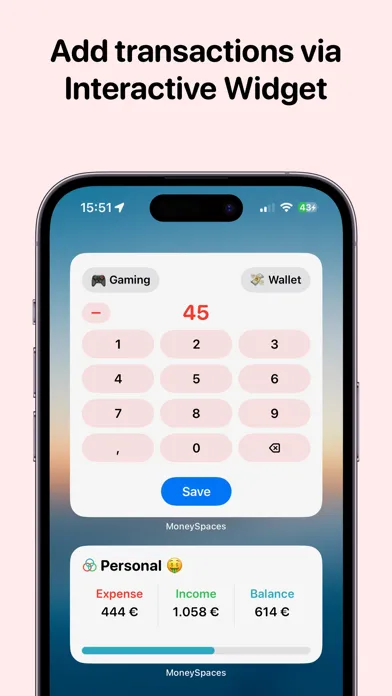 Expense Tracker Money Spaces Screenshots