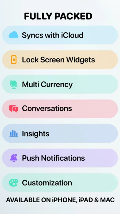 Expense Tracker Money Spaces Screenshots