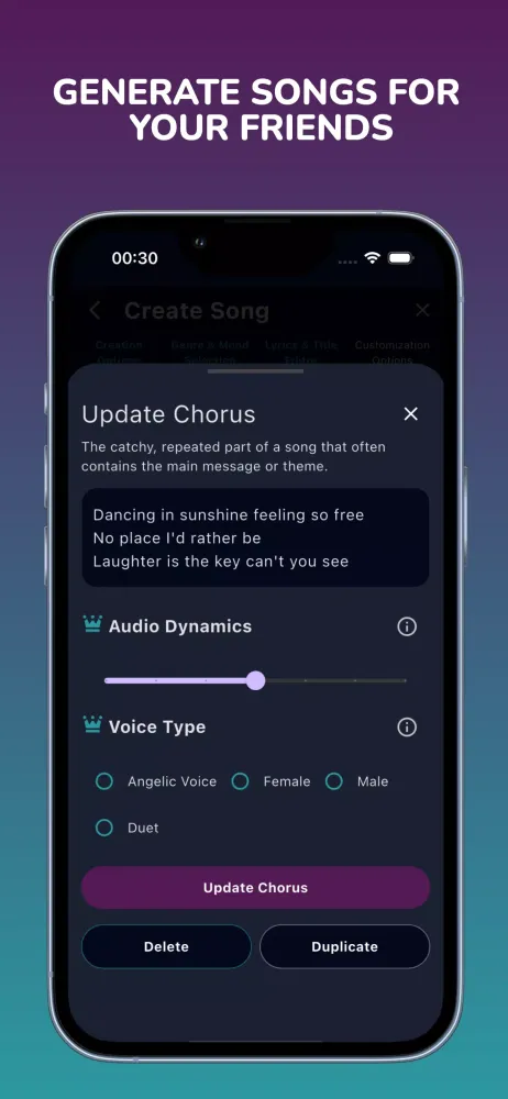 Capturas de tela do MusicTune AI