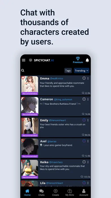 تصاویر SpicyChat AI: Roleplay Chat