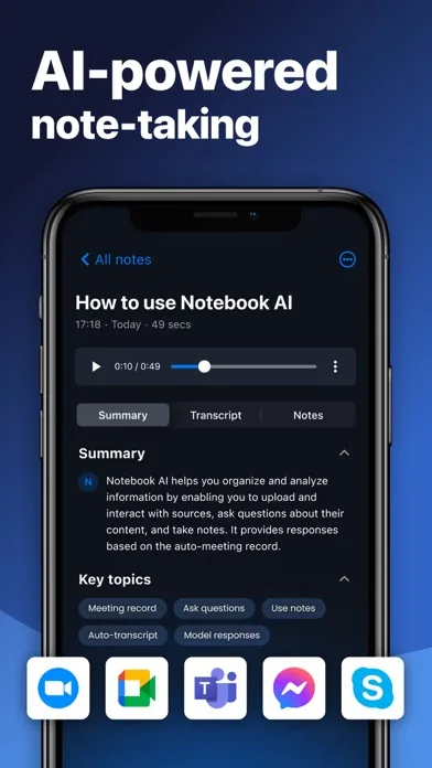 تصاویر AI Voice-Memos: Summary, Chat
