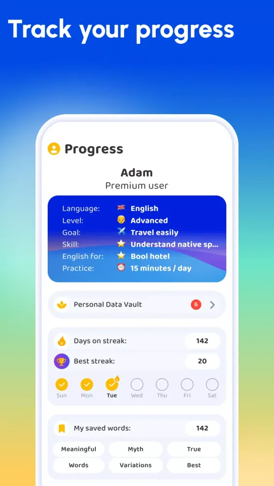 Zrzuty ekranu Speak English with Praktika