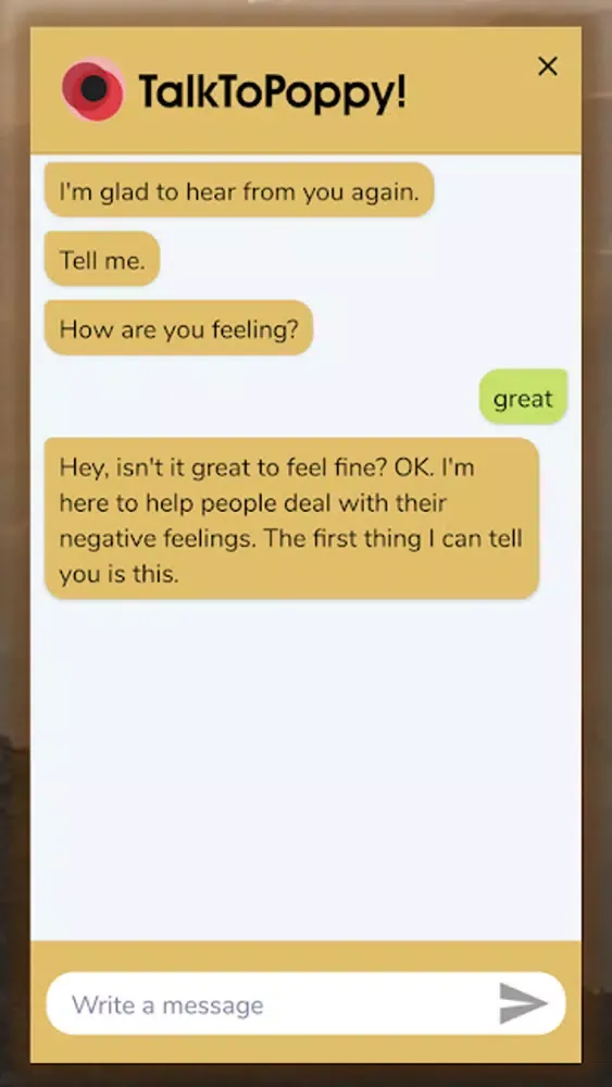 Talk to Poppy! Screenshots