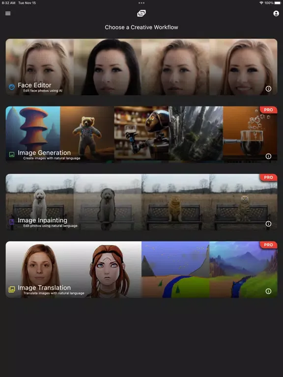 Capturas de pantalla de ReImage AI iPad 