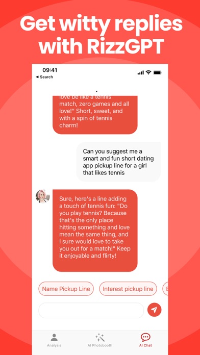 Tangkapan layar RARE: AI Dating Assistant