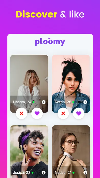 Capturas de tela do Ploomy: Chat, Meet & Date