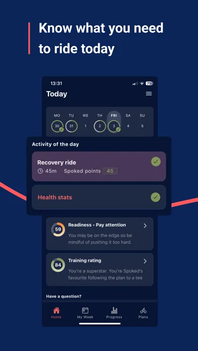 Spoked: AI Cycling Coach应用截图