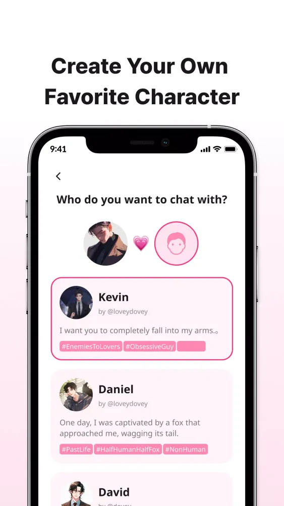 LoveyDovey -AI Romance Chat スクリーンショット