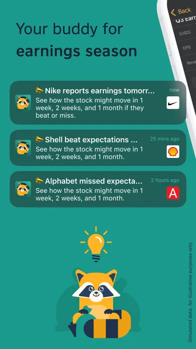 WhatIF - Earnings Screenshots