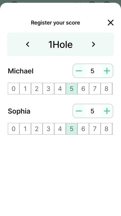 Скриншоты Ohpas : Parkgolf Scorecard