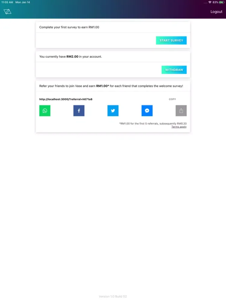 Vase Surveys iPad 应用截图