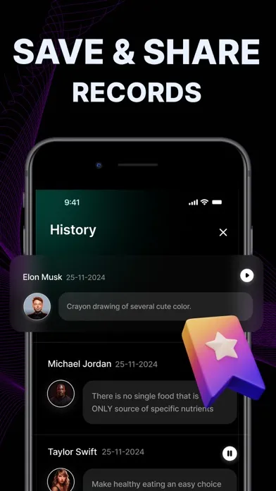Capturas de pantalla de AI Generator - Voice Changer