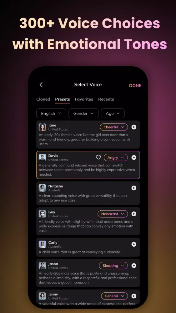AI Voice Editor by Vozo Screenshots