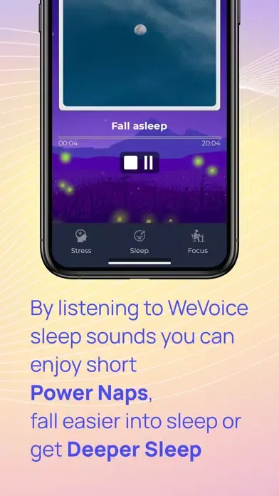 Zrzuty ekranu WeVoice-AI: Sleep Stress Focus