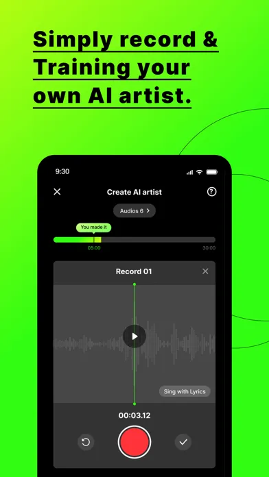 Captures d'écran de YourArtist.AI - AICover & Chat