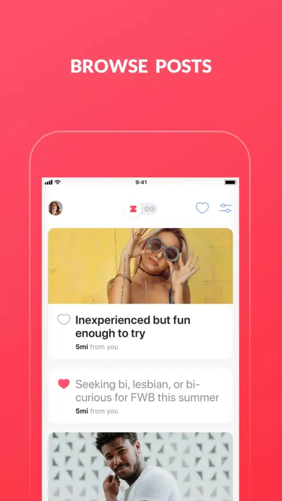 Zin: Secret Chat & Meetup سکرین شاٹس