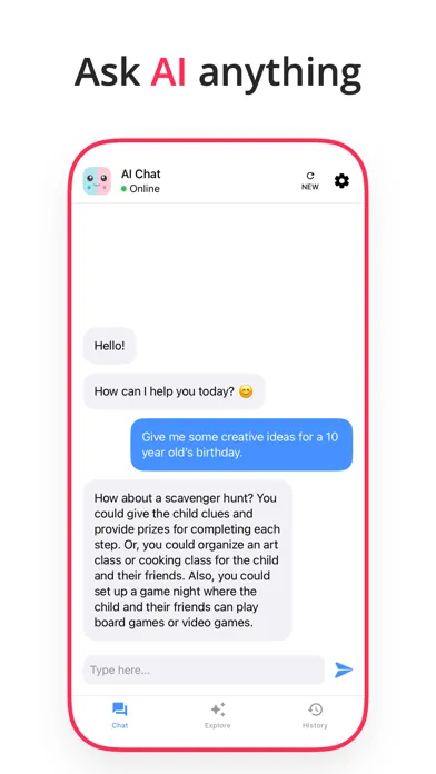 Captures d'écran de AI Chat: Chatbot Assistant