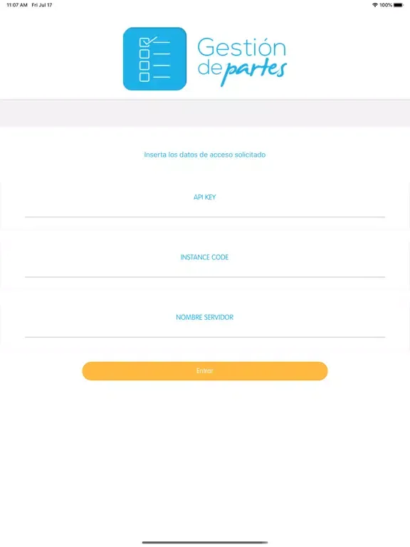 Capturas de pantalla de Gestión de partes Aicor iPad 