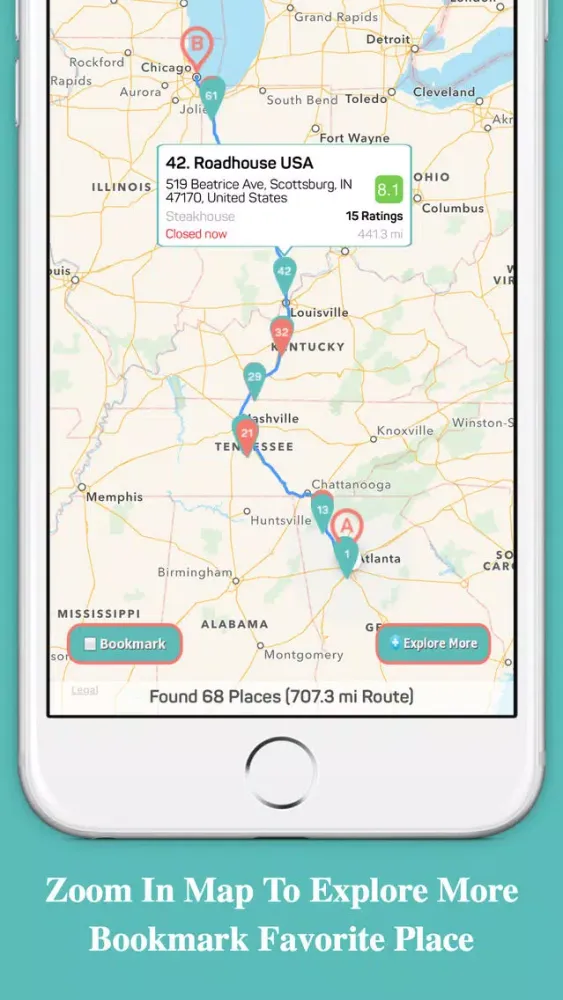 Near Road - Search Places Near Your Road Trip应用截图