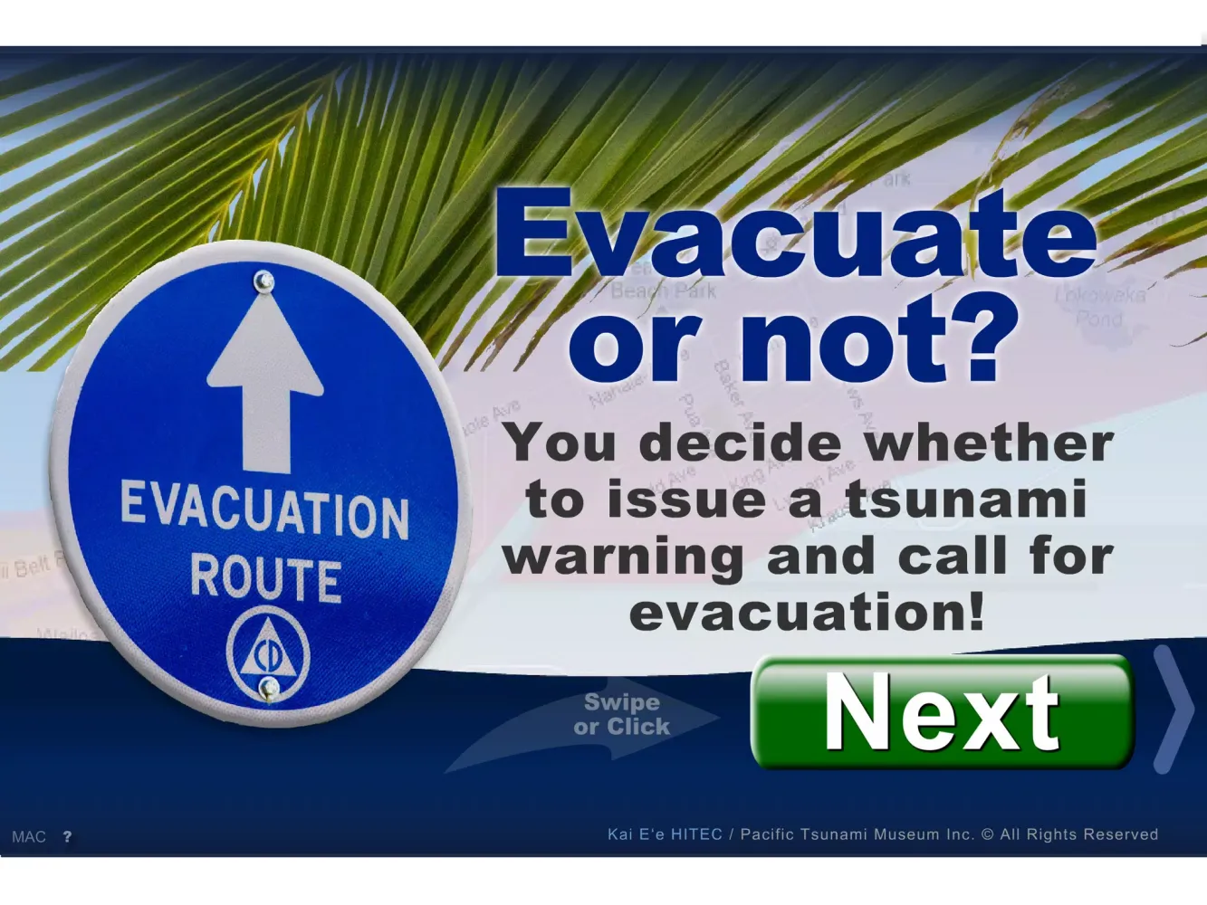 Screenshot di Tsunami warning? You decide!
