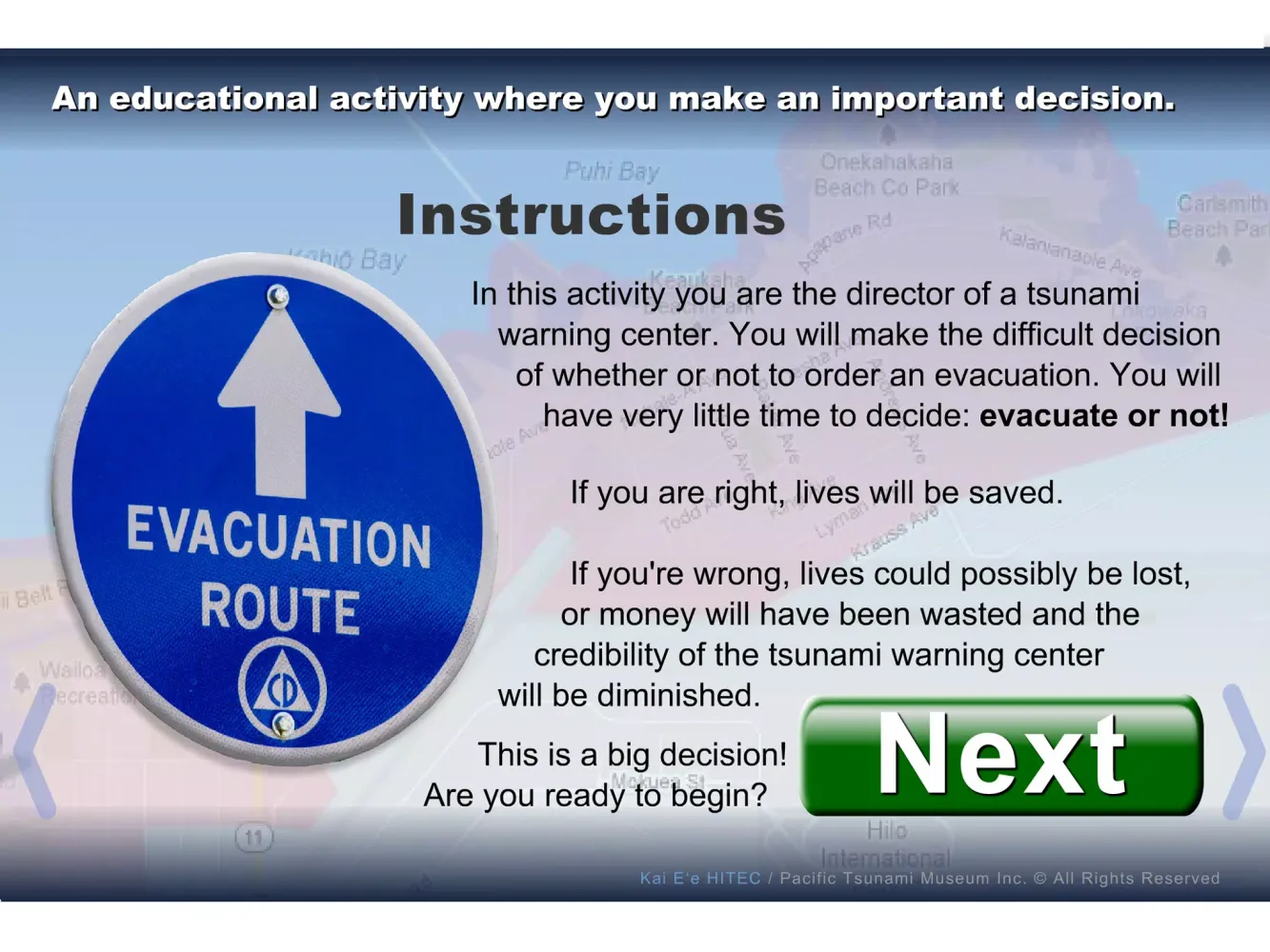 Screenshot di Tsunami warning? You decide!