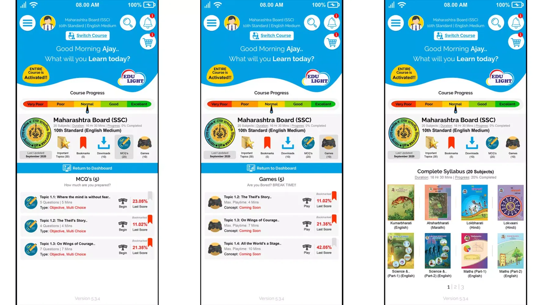 Capturas de tela do Edulight - The Learning App