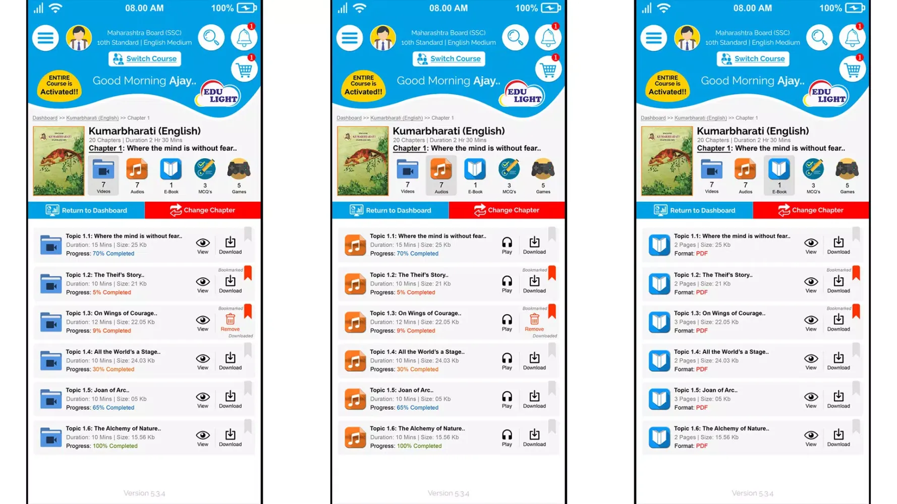Capturas de tela do Edulight - The Learning App