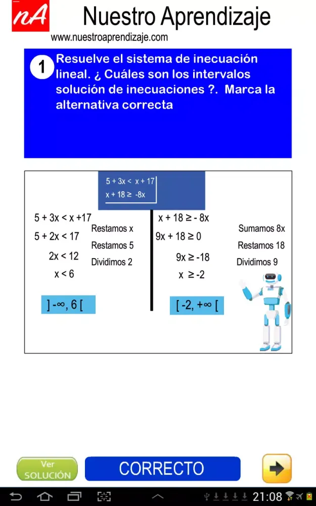 Sistema Inecuaciones lineales Screenshots