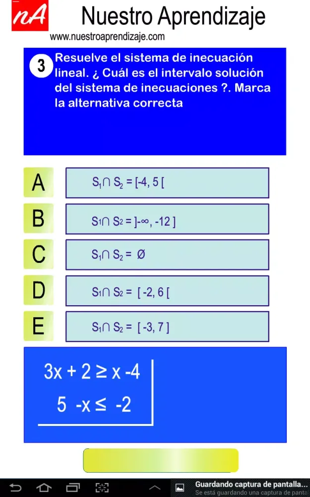 Sistema Inecuaciones lineales Screenshots