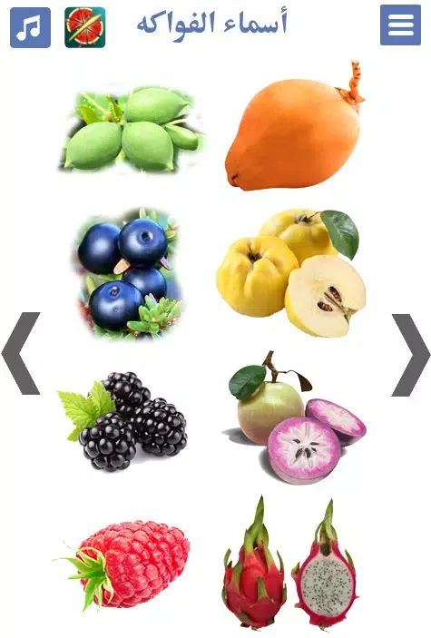 Fruits name in Arabic Screenshots
