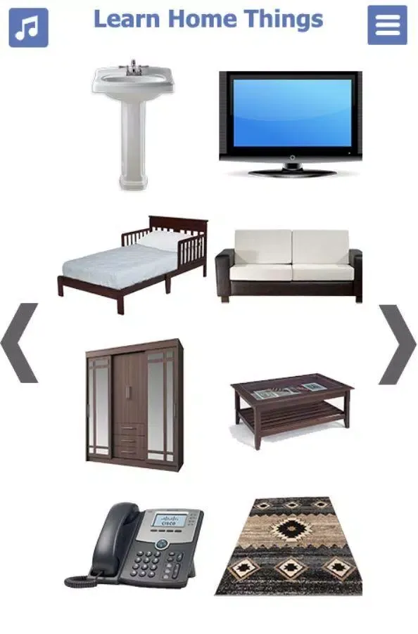 ภาพหน้าจอของ Home Things in English