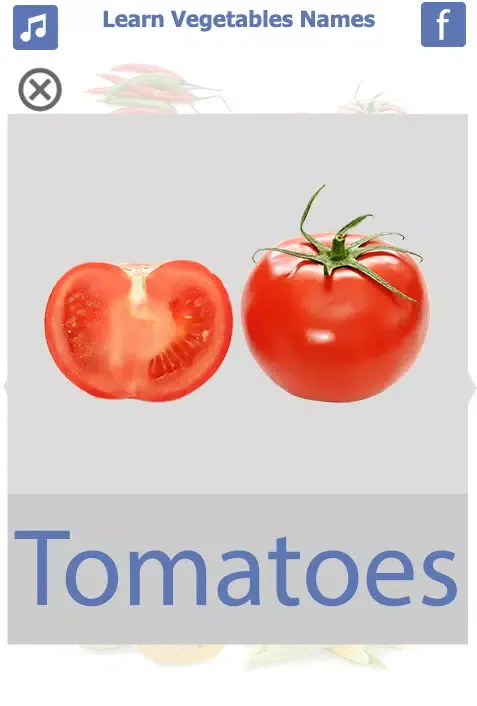 Screenshot di Learn Vegetables Name