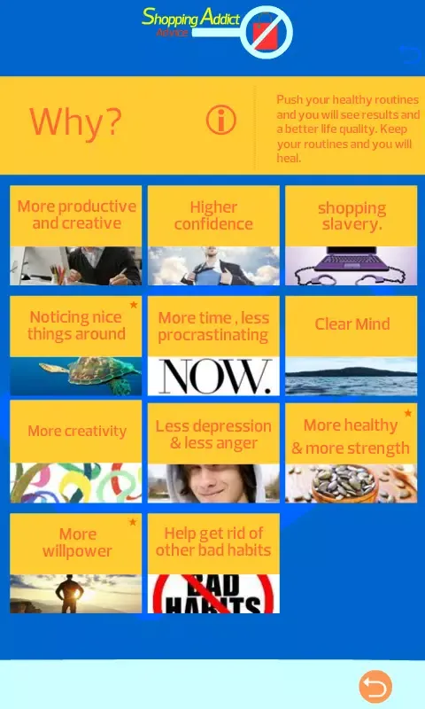 Shopping Addiction Advice Screenshots